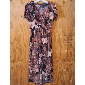 Elie McCarthey Dress Women's XS Classic Paisley Floral Cottagecore Prairiecore
